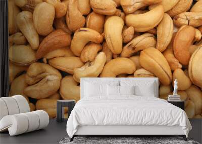 Roasted cashew nuts as background Wall mural