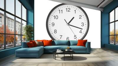 Round clock isolated on white background Wall mural