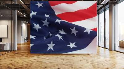 USA flag as background.  Wall mural