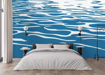 Ripples and water waves, sea surface, vector natural background, banner	 Wall mural