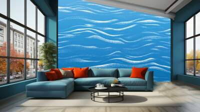 Ripples and water waves, sea surface, vector natural background, banner Wall mural