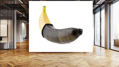 banana in condom isolated on white background Wall mural