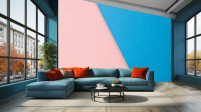 Color paper. Blue and pink color paper for background Wall mural