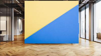 Color paper. Blue and yellow color paper for background Wall mural