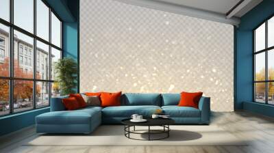  Light effect with lots of shiny highlights shining on transparent background for christmas new year design. Wall mural