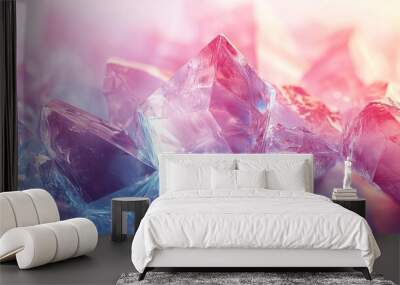 Abstract crystal texture with a clear area for text Wall mural