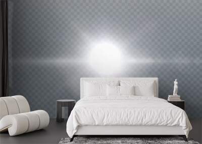 Abstract sun glare translucent glow with special light effect. Vector blur in motion glow highlights	 Wall mural