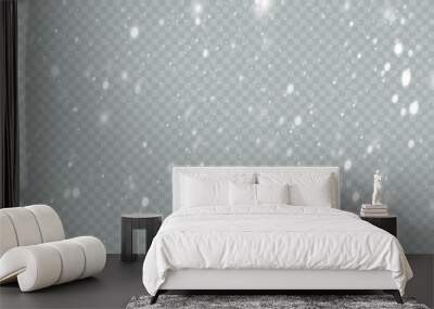 Vector texture Cold winter wind. On a transparent background. Christmas cold snow effect.	 Wall mural