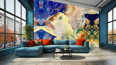 Abstract art background . Hand painting artwork . Canvas .  Wall mural