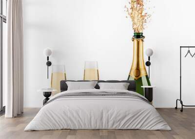 bottle of champagne Wall mural