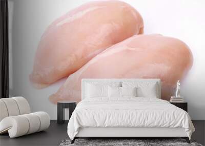 Chicken meat on a white background Wall mural