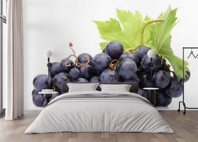 Grapes on a white background Wall mural