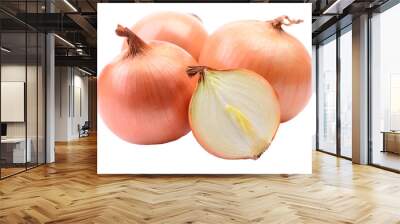 Onion isolated on white background Wall mural