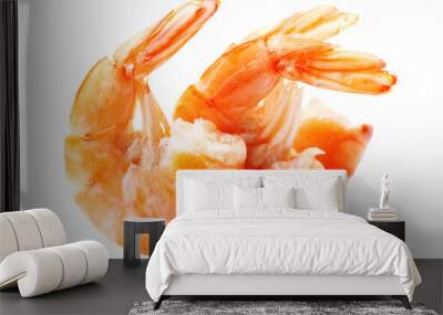 Shrimps isolated Wall mural