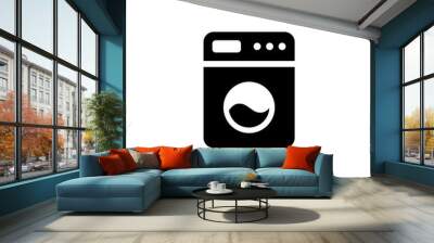 washer washing machine laundry icon Wall mural