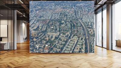 Tel Aviv, view from above. Capital of Israel Wall mural