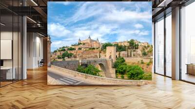 Historic old town and Alcazar on Tagus River. Toledo, Spain Wall mural