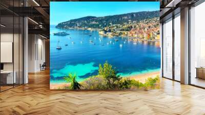 Resort town Villefranche sur Mer. French Riviera, Cote d'Azur, France Wall mural