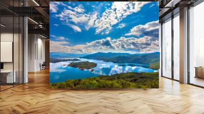 Slansko lake, Niksic, at the foot of Mount Trebjesa, Montenegro. Wall mural