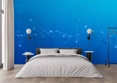 Abstract 3d render, background design, network concept Wall mural