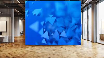 Abstract 3d render, background design with geometric shapes Wall mural