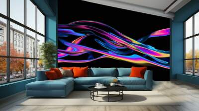 Abstract 3d render, futuristic background design, modern illustration Wall mural