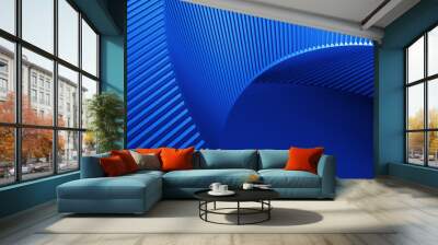 Abstract 3d render, futuristic design, modern technology background Wall mural