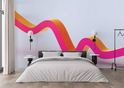 Abstract 3d render, minimalistic background, modern graphic design Wall mural