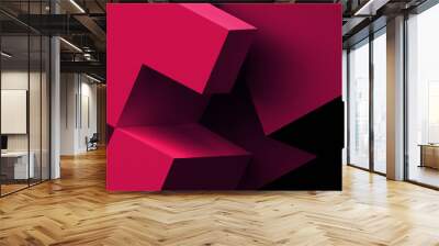 abstract 3d rendering of a modern geometric background. minimalistic design for poster, cover, brand Wall mural