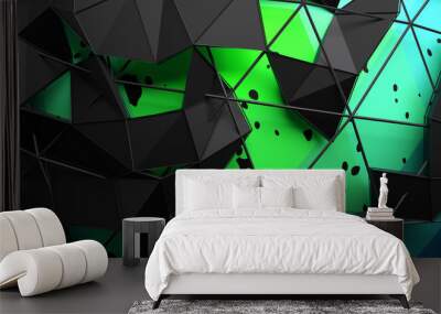 abstract 3d rendering of geometric surface. futuristic modern background design for poster, cover, b Wall mural