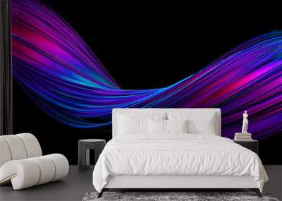 abstract 3d rendering of twisted lines. modern background design, illustration of a futuristic shape Wall mural