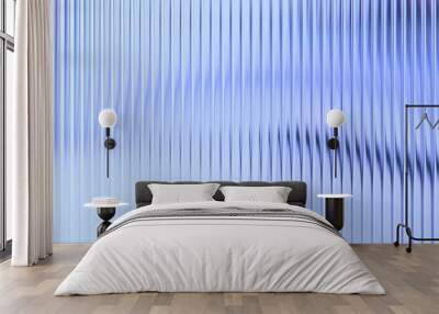 Abstract background with reeded glass effect, 3d render Wall mural