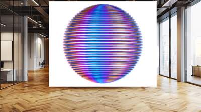 Abstract colorful sphere, 3d render Wall mural