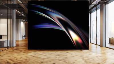 Abstract iridescent background design, 3d render Wall mural