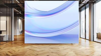 Abstract iridescent shape, 3d render Wall mural