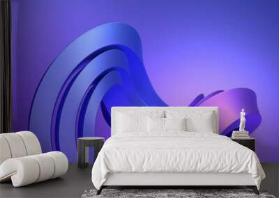 Abstract minimalist shapes, 3d render Wall mural