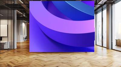 Abstract minimalist shapes, 3d render Wall mural