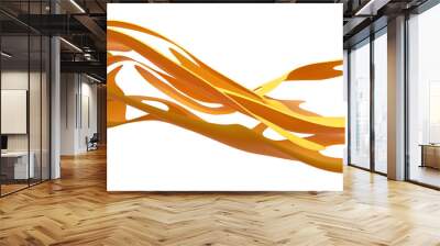 Abstract yellow shape, 3d render Wall mural