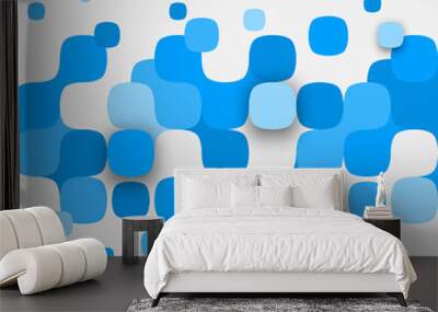 Illustration of abstract texture with squares. Wall mural