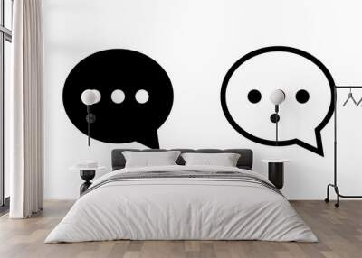 Chat icon. Comment icon set Wall mural