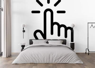 Click hand cursor icon Wall mural