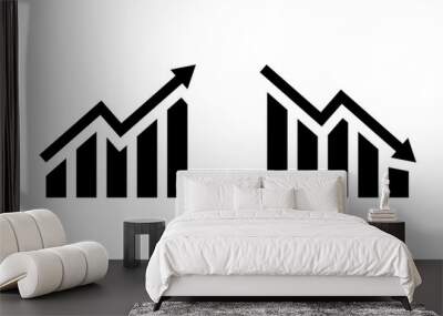 Growing and declining graph Wall mural