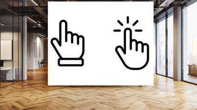 Hand cursor icon set Wall mural