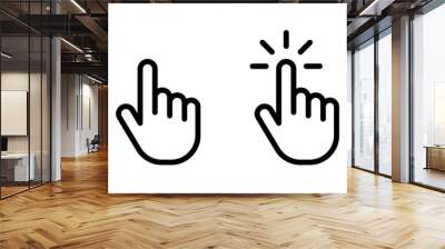 Hand cursor icon set Wall mural