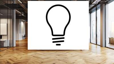 Light bulb icon Wall mural