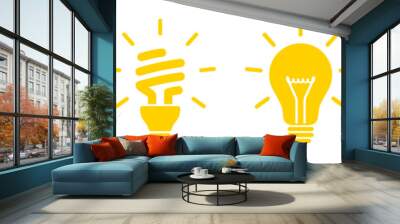 Light bulb set Wall mural