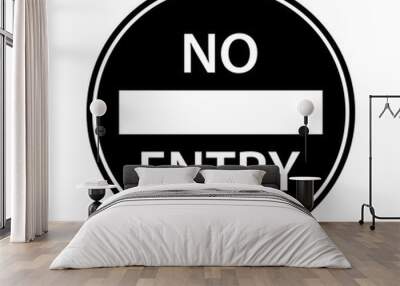 No entry sign Wall mural