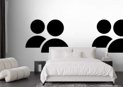 People icon set Wall mural