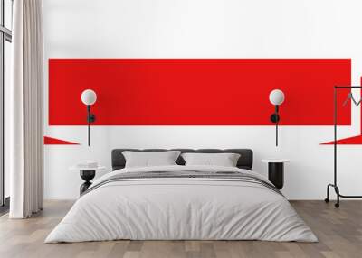 Red banner ribbon Wall mural