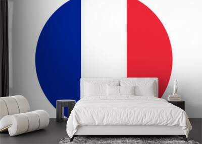 Round France flag icon Wall mural